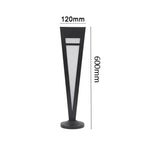 lampe led extérieure moderne noire blanche triangles géométriques étanche piquet jardin villa