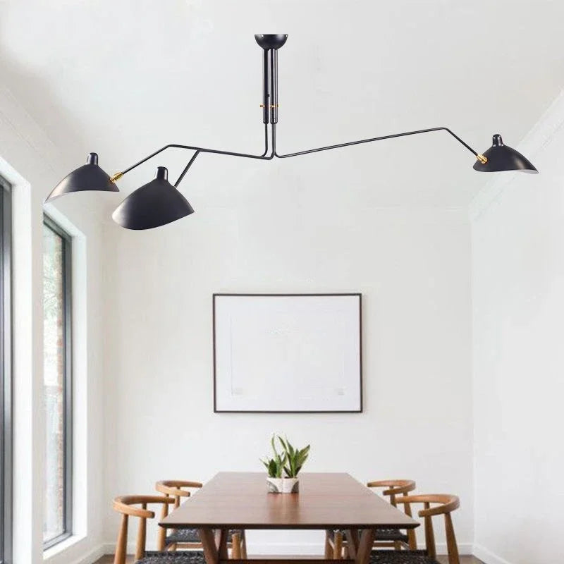 lampe suspension conique moderne minimaliste noir vis fixation cuisine salon chambre restaurant