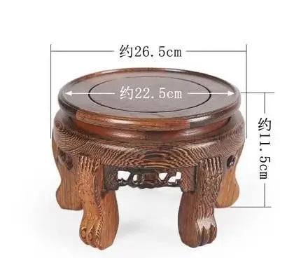support plante bois naturel gravures artisanales traditionnel maison marron foncé
