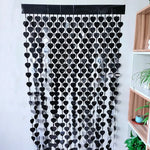 rideau porte coeurs rose noir violet moderne 1m 2m fete decoration