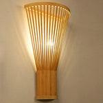 lampe murale bois naturel moderne fixée 25cm large 40cm hauteur éclairage quotidien chambre salon