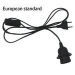 support lampe interrupteur 303 e27 câble 1.8m moderne vis blanc noir