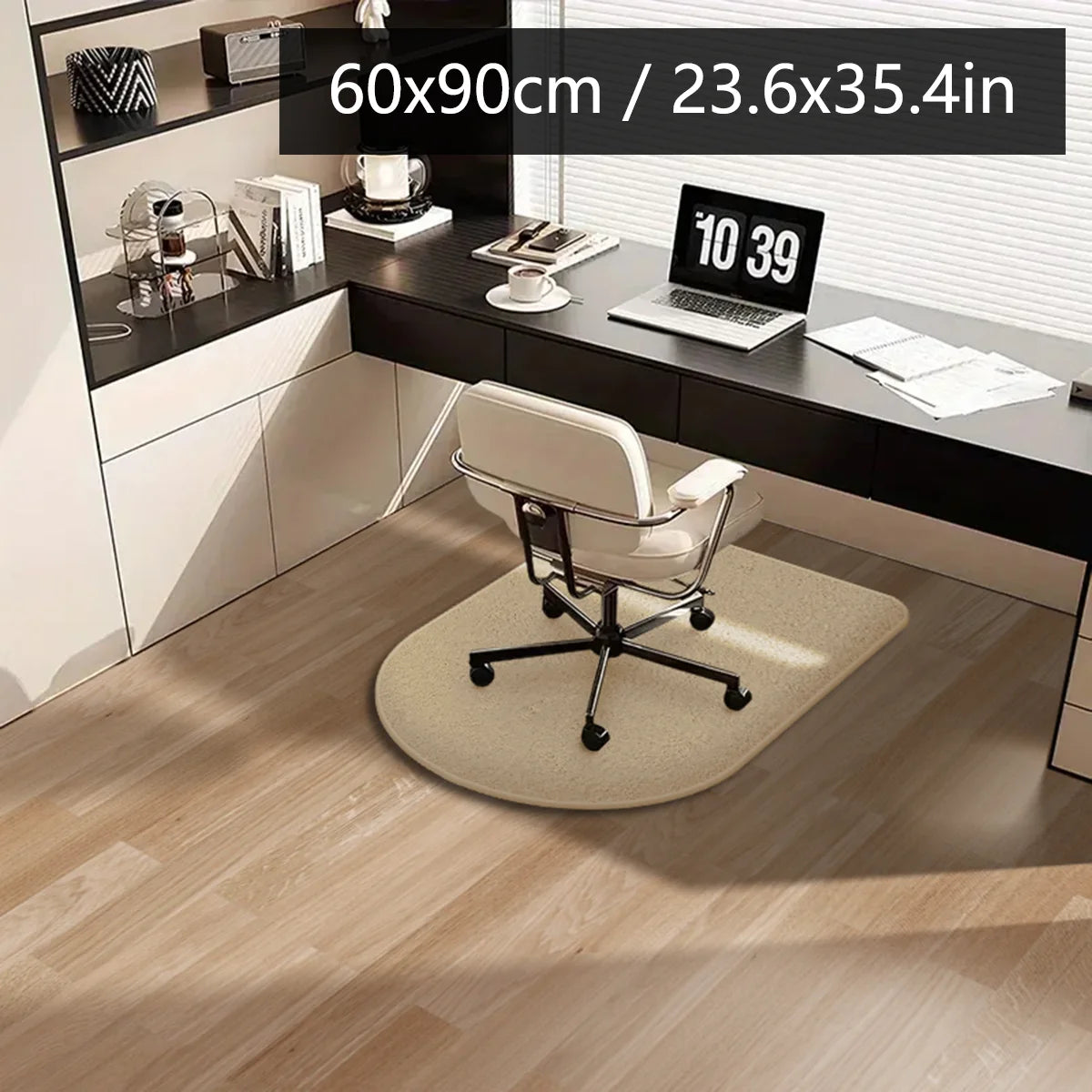 tapis sol noir points blancs moderne adhésif intérieur salon chambre cuisine salle bain polyester