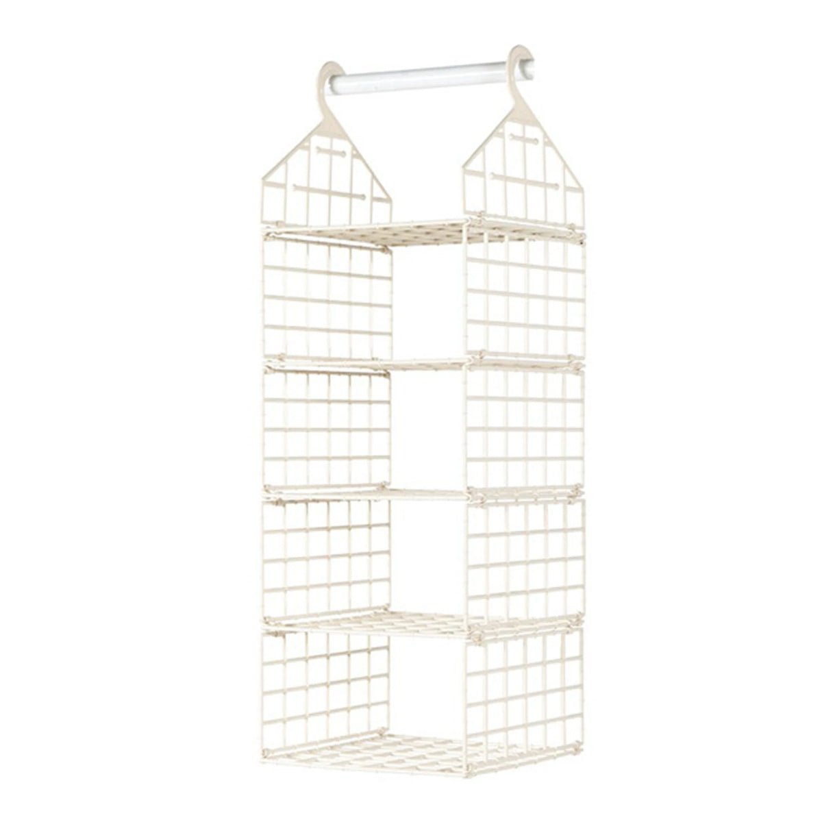 étagère suspendue moderne rose pâle étages hooks rangement serviettes pulls