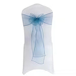 décoration événementielle mariage nœuds papillon rubans organza transparent orange bleu violet rose blanc sièges
