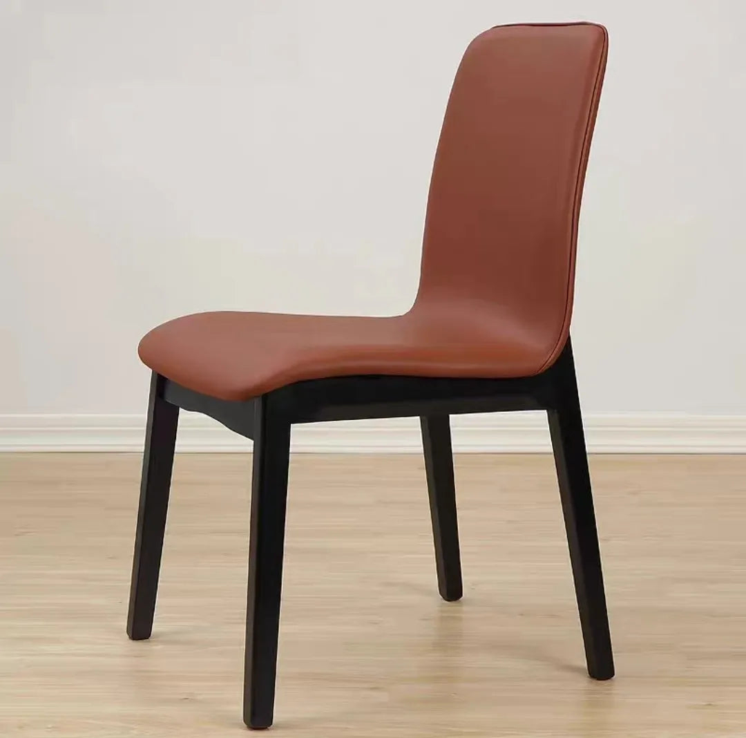 chaises salle manger moderne bois PU gris clair vert menthe rouge brique blanc minimaliste