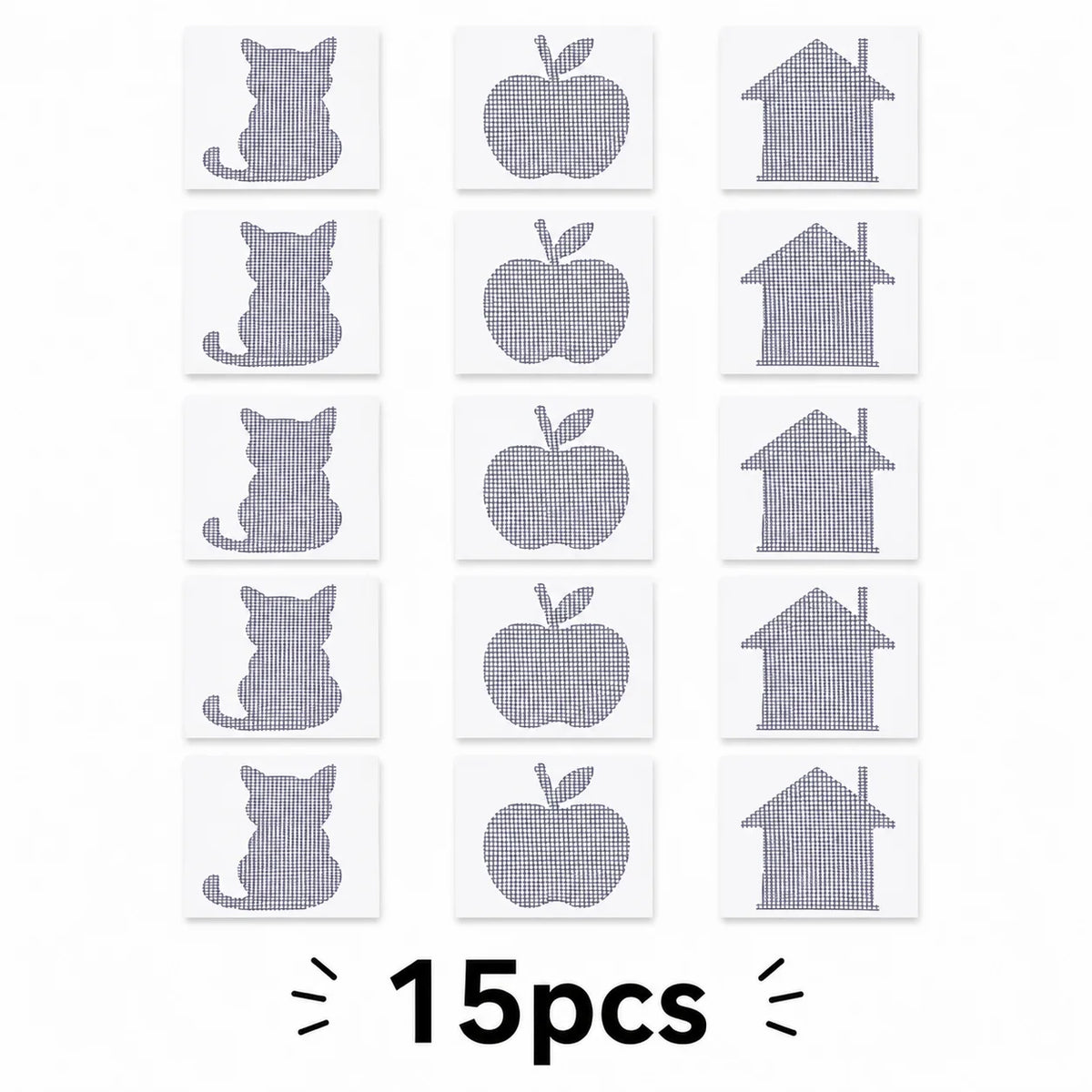 patchs réparation moustiquaire adhésifs formes animales chat oiseau décorative facile pose semi transparent