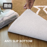 tapis sol polyester flocage poisson blanc moderne lavable maison durable