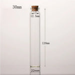 bouteilles verre transparentes bouchons liège 10 15 20 25 30 ml
