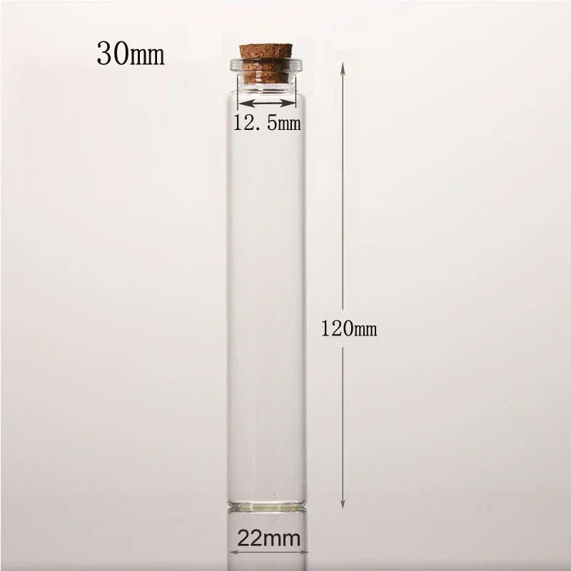 bouteilles verre transparentes bouchons liège 10 15 20 25 30 ml