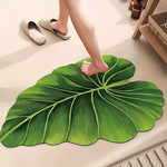 tapis sol antidérapant vert feuilles moderne résistant décoloration lavable usage multipleextérieur cuisine
