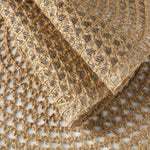 serviettes table rustiques lin beige clair motif géométrique naturel 38cm