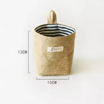 sac rangement toile jute étoiles rayures boho chic pliable reversible anneaux métalliques rustique