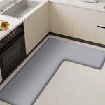 tapis cuisine gris clair points noirs moderne antidérapant absorbant huile