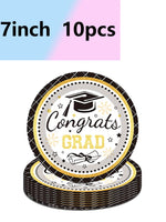 assiettes carton blanc noires or motifs graduation étoiles losanges fêtesscrição titre respecte critères demandés
