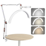 lampe maquillage blanc moderne clip support téléphone réglable éclairage guide inclusion