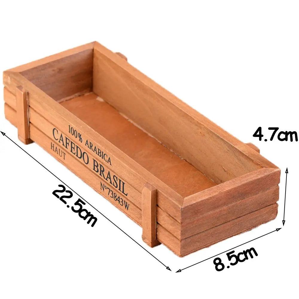 bac fleurs bois naturel bleu rustic plateaux poterie plante succulente seeds petits cailloux