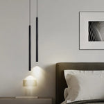 lampe suspendue minimaliste noir doré salon chambre lumière moderne