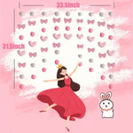 rideau decoratif doux papillons etoiles rose velours semi transparent enfantin chambre fille