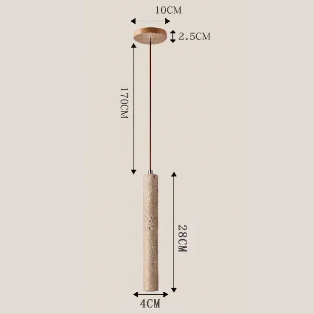 Suspension lumineuse moderne pierre marbrée beige clair foncé texture naturelle minimaliste pendentif cordon
