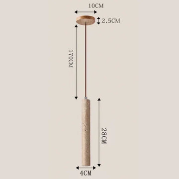 Suspension lumineuse moderne pierre marbrée beige clair foncé texture naturelle minimaliste pendentif cordon