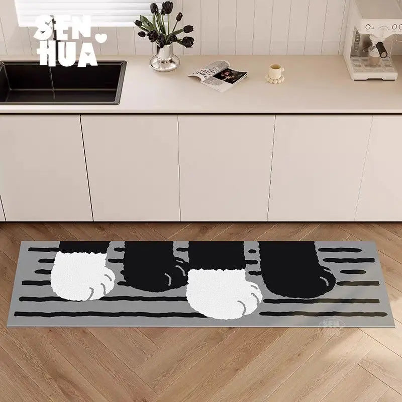 tapis moderne abstrait géométrique antidérapant lavable sol gris rose minimaliste