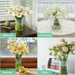 support tige transparent moderne pot fleurs adhésif trou hexagonal DIY art floral