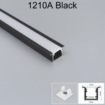 profils d'éclairage led aluminium blanc noir clips moderne 7mm 9mm 10mm 12mm