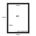 cadre tableau adhésif mural photo art moderne noir blanc doré mat a4 a5 a6