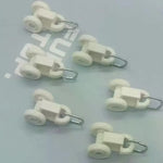 roulette porte blanche moderne pratique anneau métallique blanc ronde lisse