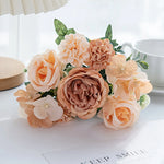 bouquet fleurs artificielles violet rose blanc classique intérieur décoration maison événement anniversaire mariage