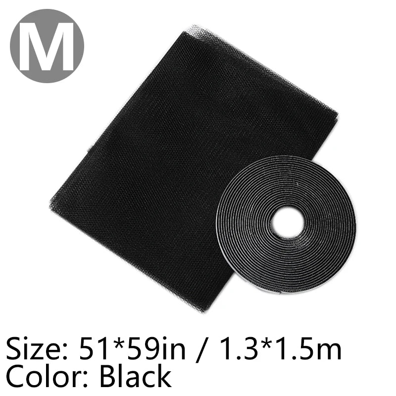 filet anti moustiques noir maille fine velcro extérieur maison camping voyage moderne
