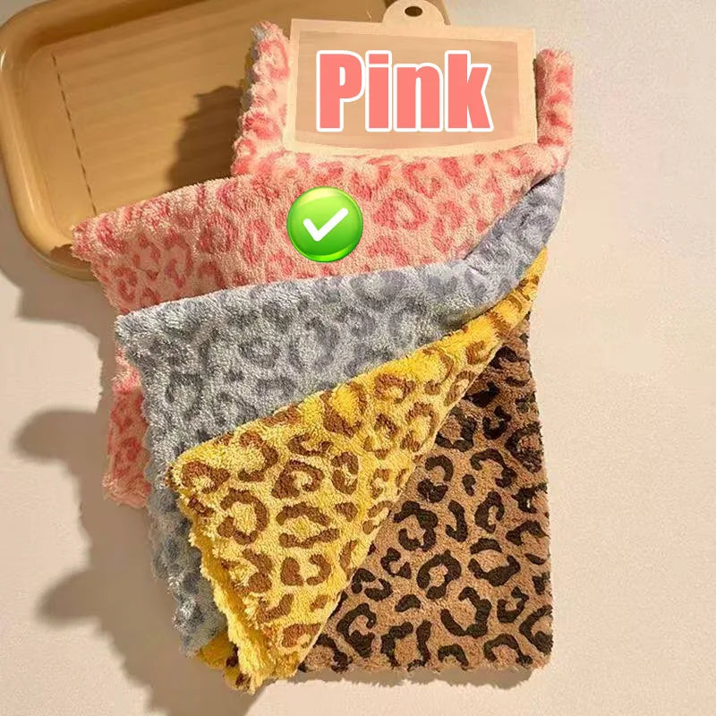 serviettes rose gris jaune marron imprimé léopard texturées absorption haute toilette utilisation domestique polygone