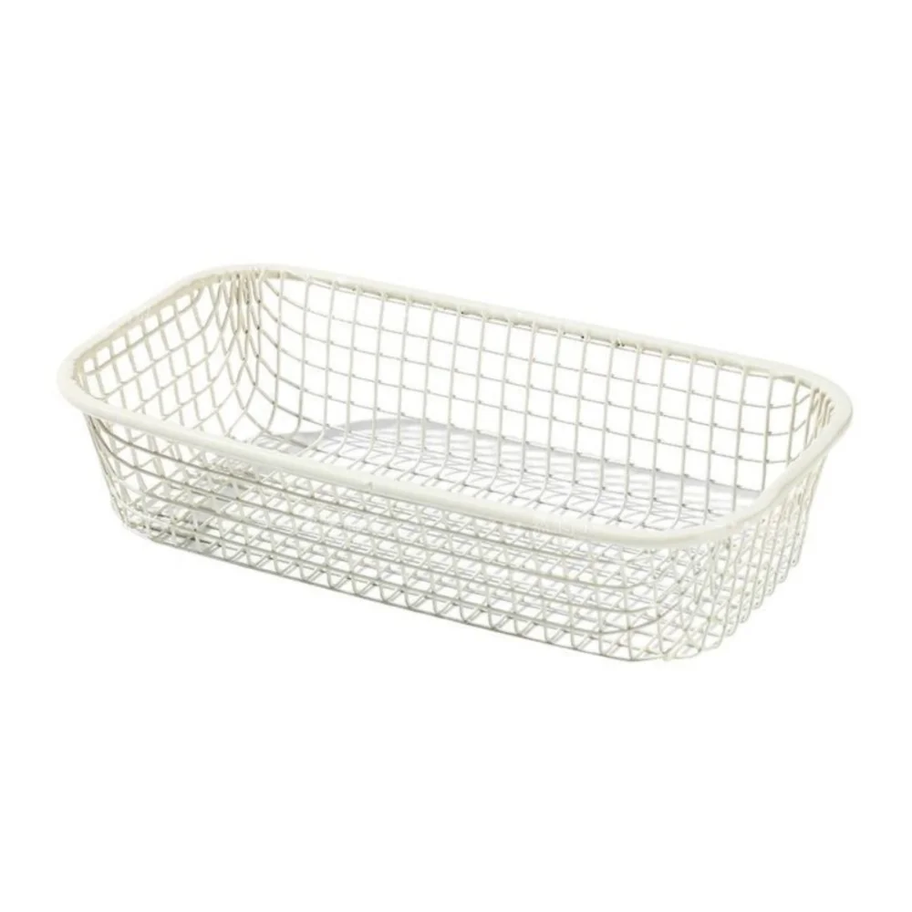 paniers métalliques maille moderne bleu rose jaune blanc organisateurs empilables multifonctionnels