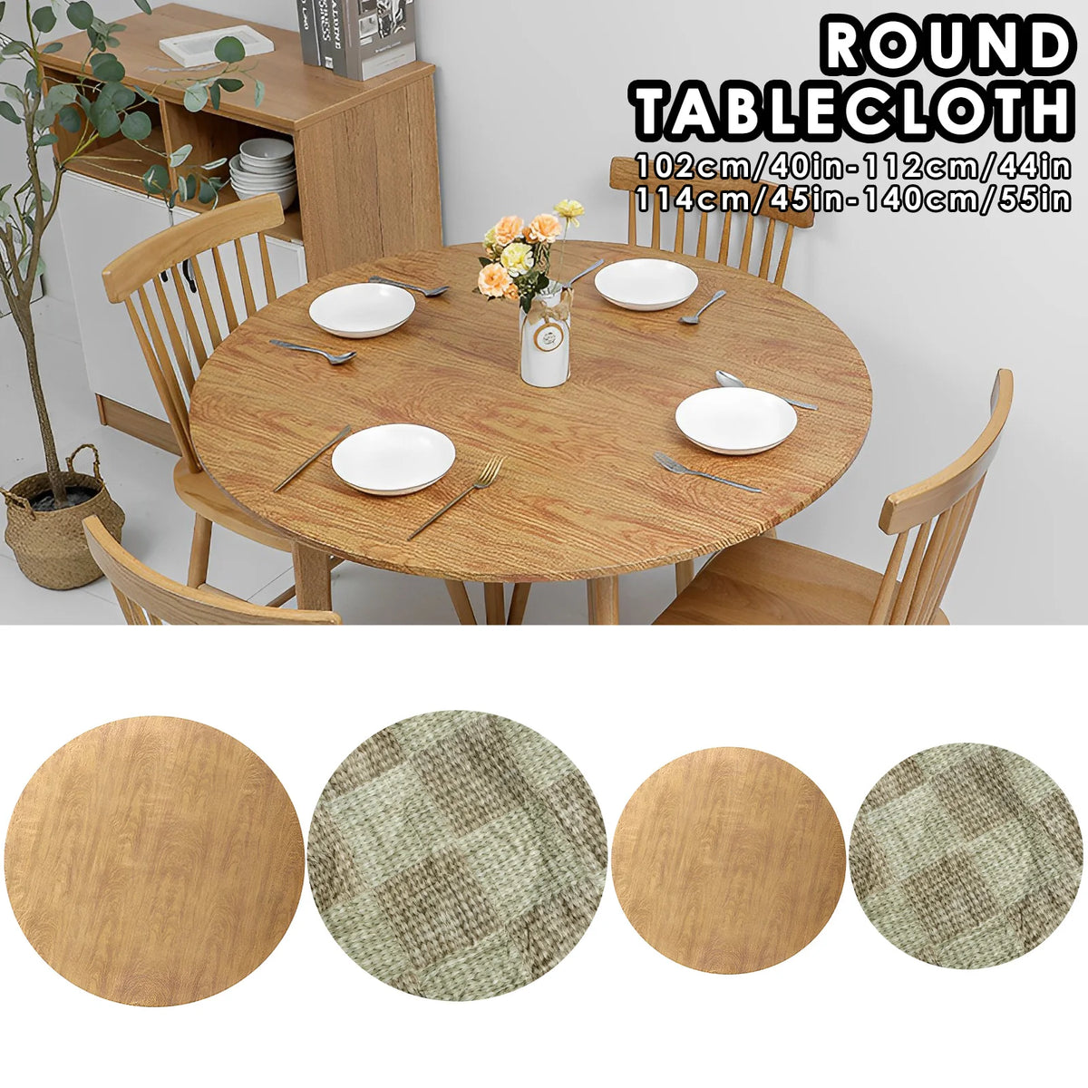 nappe ronde imperméable pvc rayures diagonales beige moderne fête extérieur maison