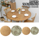 nappe ronde imperméable pvc rayures diagonales beige moderne fête extérieur maison