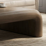 table basse moderne minimaliste bois massif marron foncé salon décoration artistique