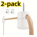 supports câble moderne blanc doré rond lisse facile ventilation lustre