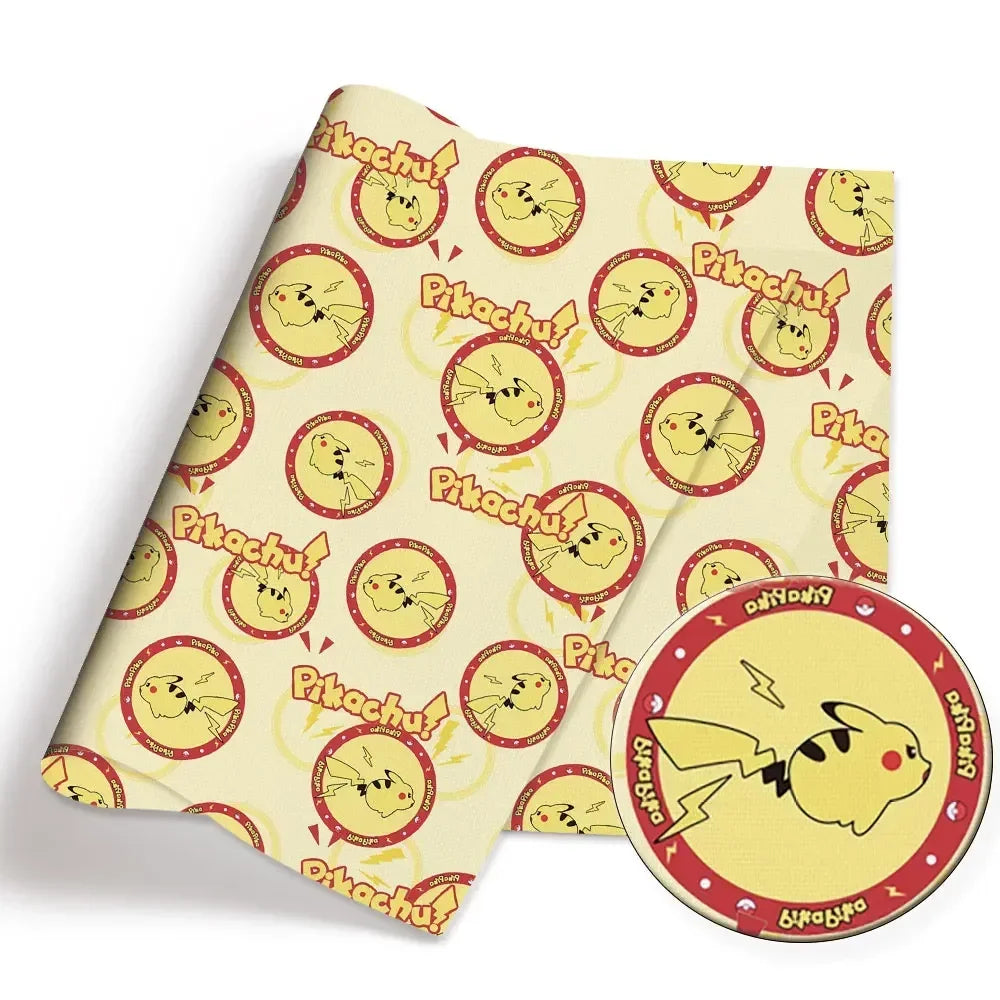 tapis souris pikachu pokémon pop art noir jaune blanc rouge orange adhésif polyester coton