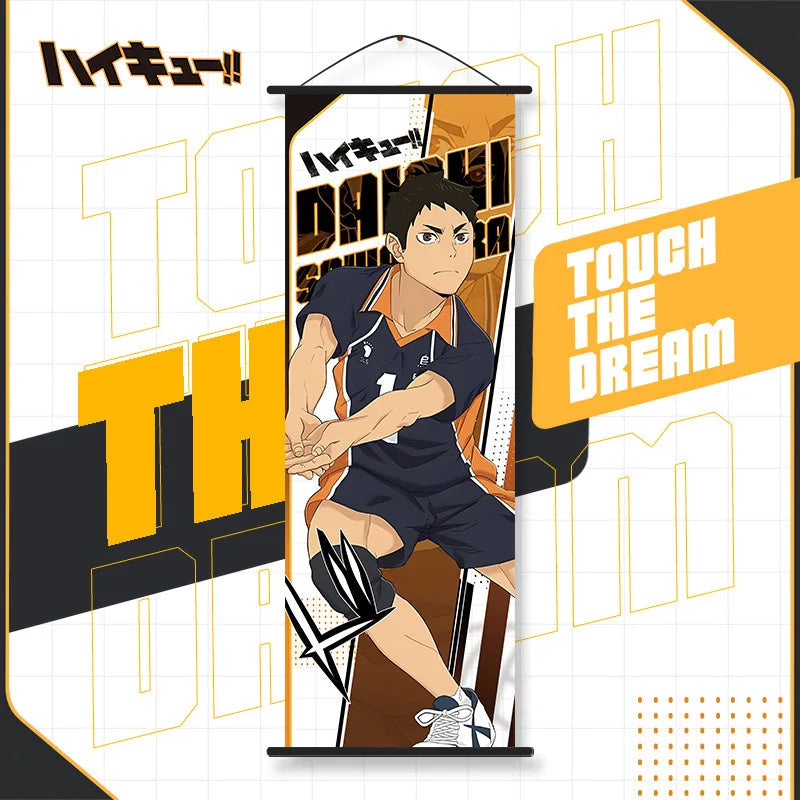affiche bannière anime tobio kageyama orange noir illustration volley ballSuspense, demandé impose contraintes strictes