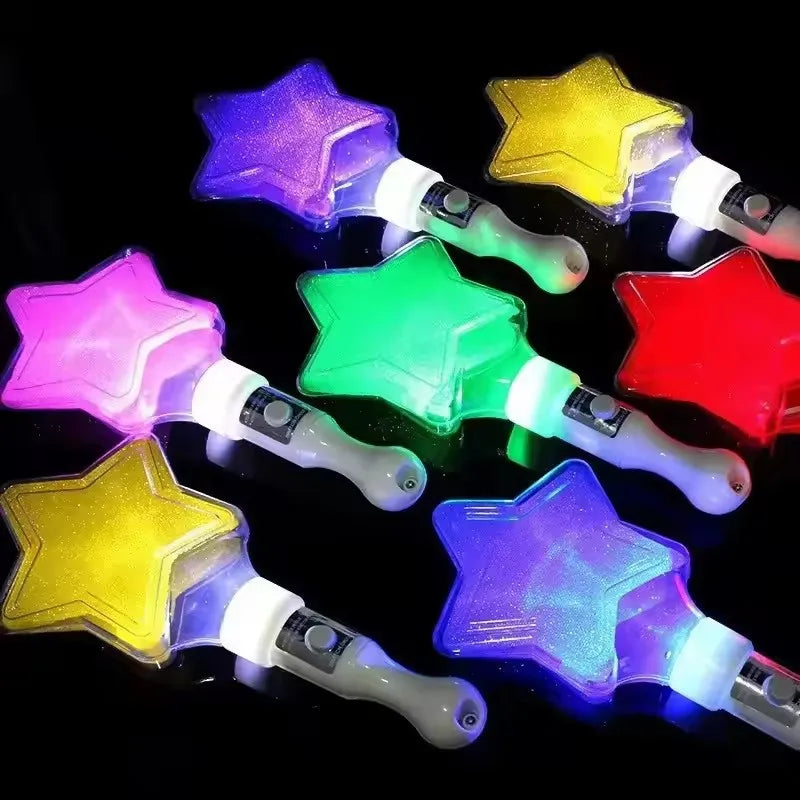 jouets lumineux étoiles cœurs glow sticks multicolores fêtes clips modernes ludiques