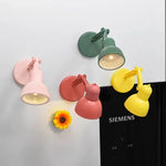 lampe table moderne adhésive couleurs vives orange rose vert jaune matériau lisse minimaliste
