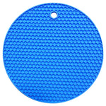 tapis table silicone moderne hexagones antidérapant résistant chaleur plat antidérapant multicolore vert violet bleu