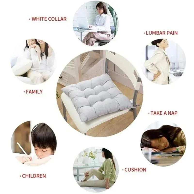 coussin siège carré anti décubitus amovible lavable moderne confortable tissu épais doux coutures horizontales
