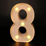 lettres lumineuses blanches vintage veilleuse deco brillante alphabet chiffres maison anniversaire noel mariage