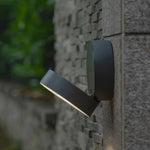lampe murale led moderne gris métallisé hydrofuge 150mm haute rotation 90degres