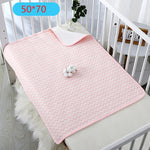 tapis bébé rose bleu zigzag blanc anti urine réutilisable coton moderne doux chambre bébé