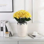 bouquet artificiel hortensias soie bleu blanc vert mariage décoration intérieure moderne minimaliste