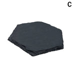 coasters noirs naturels résistants chaleur minimaliste hexagonaux carrés cœur ronds