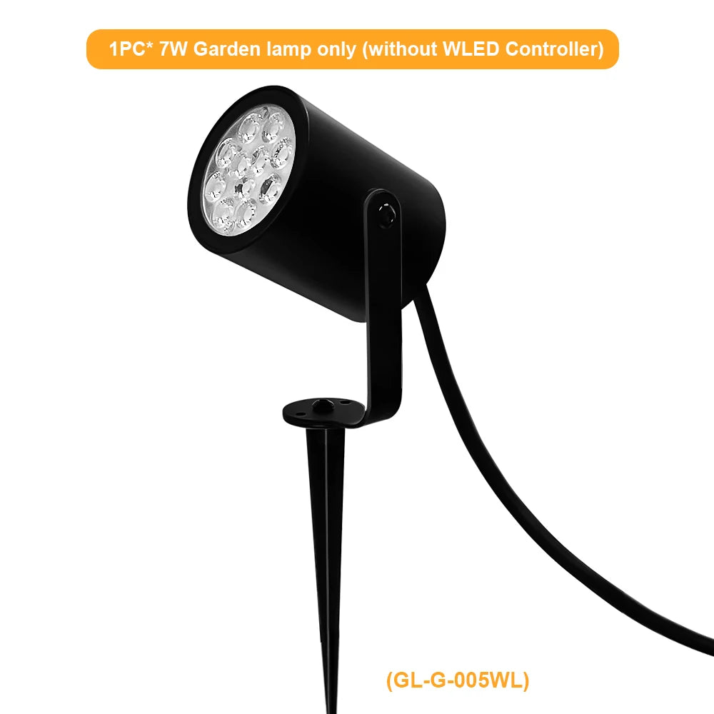 projecteur jardin led noir ip66 moderne câble contrôleur facileextérieur